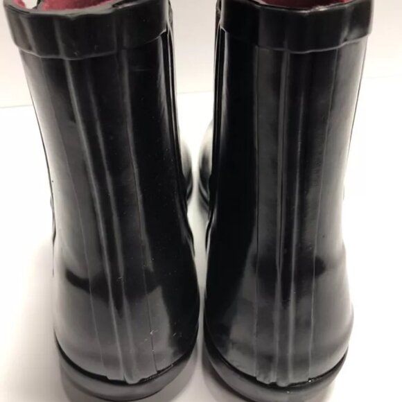 London Fog Women’s Piccadilly, Black Rain Boots, Size 9 M - Picture 4 of 6
